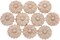 10-Pack Wood Rosettes Little Onlay Appliques, Unpainted Round Flower Carving Craft Decals for Home Chests Cabinet Door Cupboard Dresser Bed Wall Pew Wardrobe Furniture Decor (Dia-3cm/1.18")